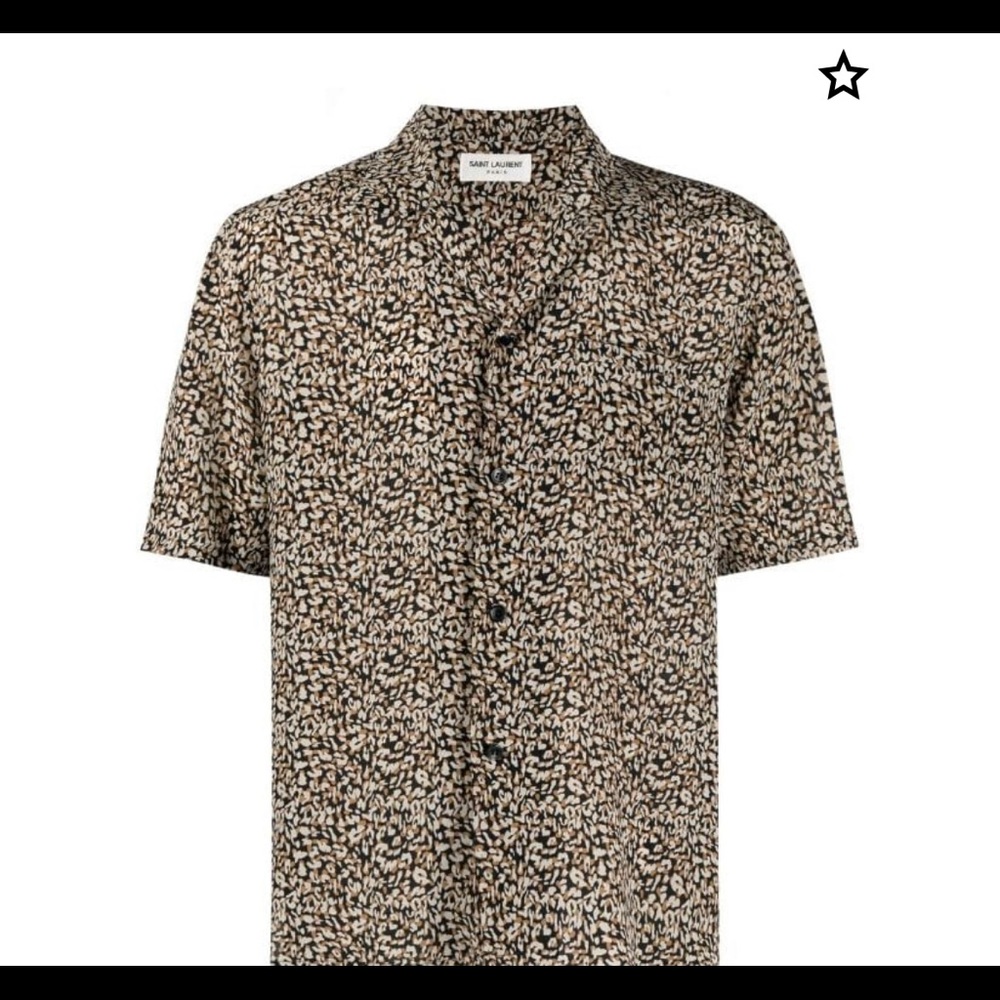 Saint Lauren Cheetah Print Shirt